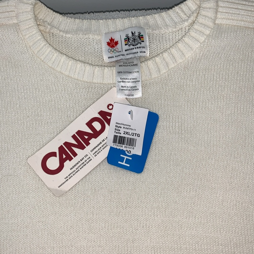 Brand🆕Item w/Tags🎈HBC official Team Canada Sweater, 100% Cotton Size XXL